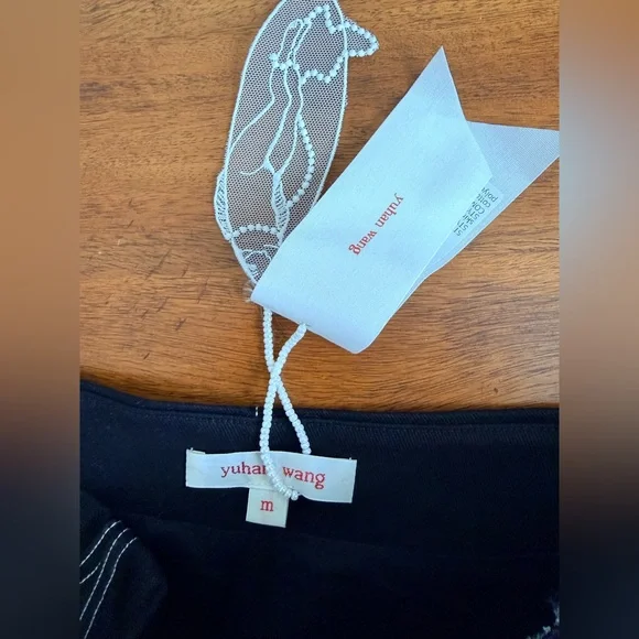 dark denim and White Ruffled Mini Skirt - Picture 5 of 5